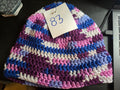 Purple and pink and blue hat